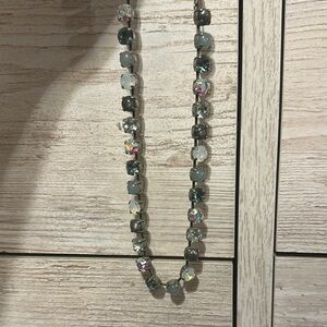 Sabika Gray and Silver Crystal necklace